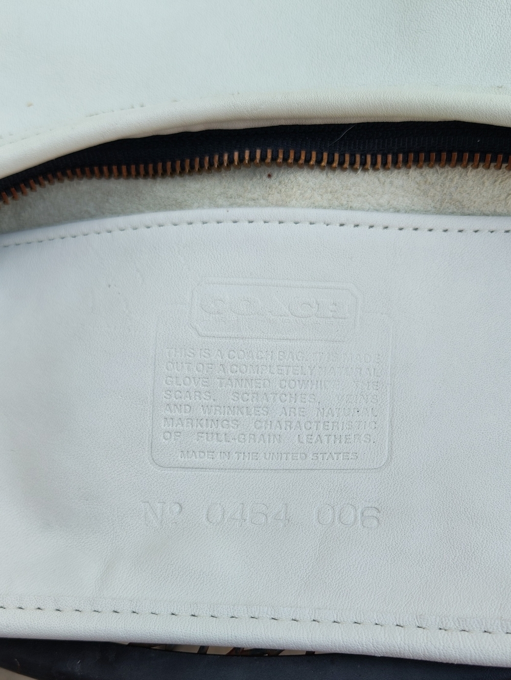 Vintage Coach Leather Swinger Crossbody Shoulder Bag Bone White Classic 80s USA - Picture 10 of 16